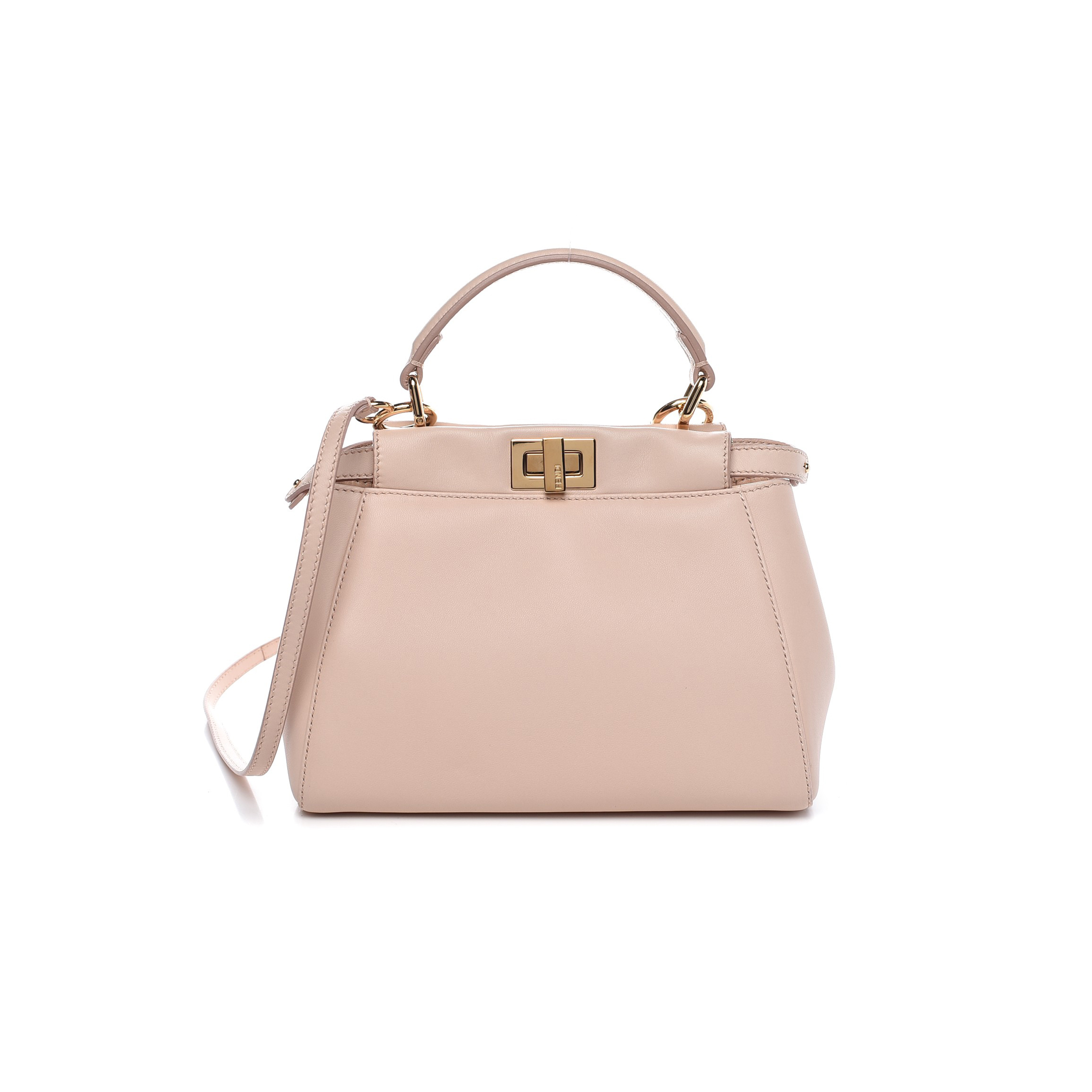 F**di ff nappa mini peekaboo iconic satchel black (23*18*11cm)